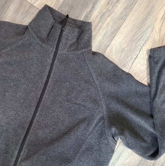 Charcoal Grey Fleece Zip Up Jacket - Picture 1 of 7